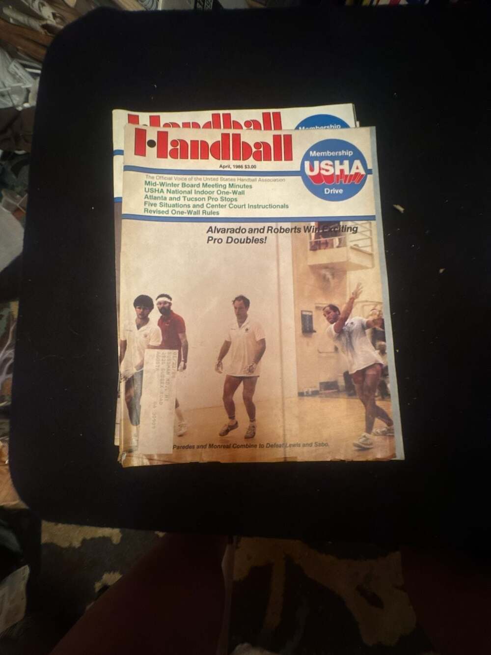 Handball Magazine April 1986 Official Voice of the United States Handball Associ